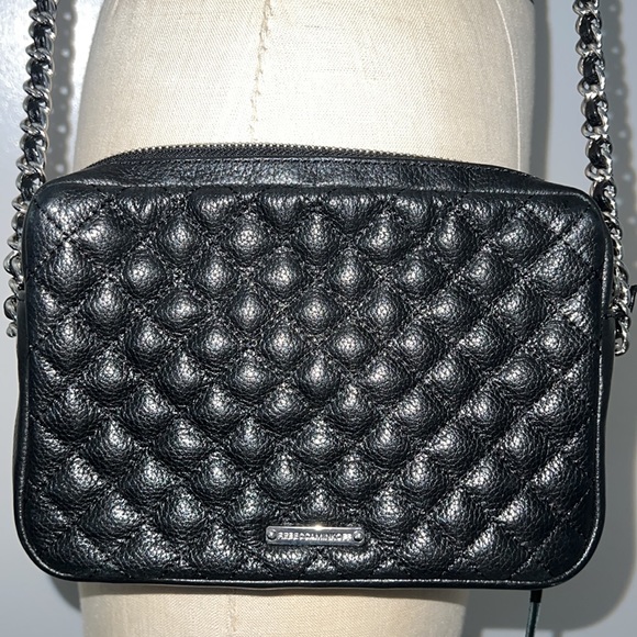 Rebecca Minkoff Black Leather Purse with Chain Strap - Picture 1 of 14